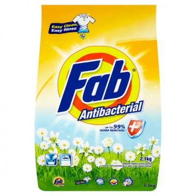 FAB DETERGENT POWDER ANTIBACTERIAL 2KG 5 X 2KG