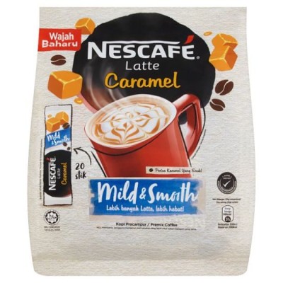 Nescafe LATTE CARAMEL Premix Coffee 20 x 25gm