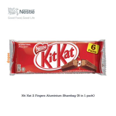 KIT KAT 2 Fingers Aluminium Sharebag (6 in 1 pack) (48 Units Per Carton)