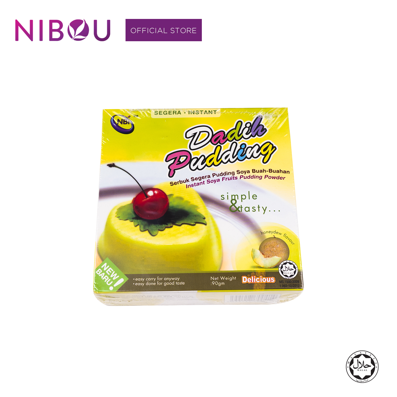 Nibou (NBI) DADIH Instant Soya Fruits Honeydew Pudding Powder (90gm X 24)