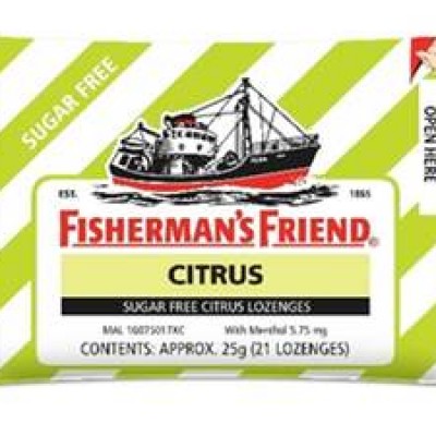 FISHERMAN'S FRIEND Sugar Free Citrus 25gm Pack (24 Units Per Carton)