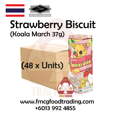 Lotte Koala's March Strawberry 37g x 6 x 8 Trays [Halal] Koala March