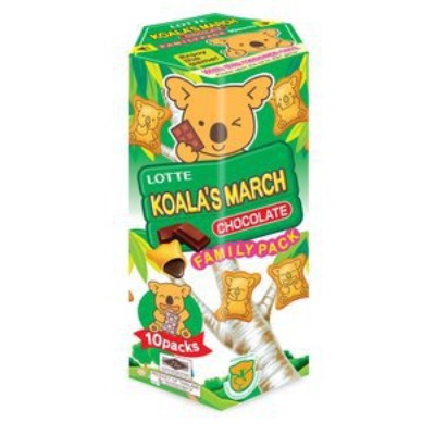 KOALA'S MARCH Family Pack Chocolate 195gm Pack (10 Units Per Carton)