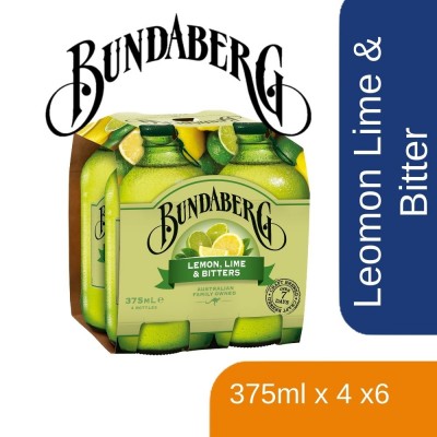 BUNDABERG LEMON LIME & BITTER 375ML X 4S X 6