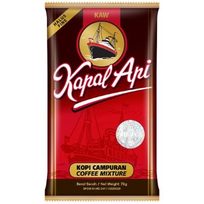 KAPAL API KAW HALUS 70GR (5HGR X 10PKT @ 70G) (50 Units Per Carton)