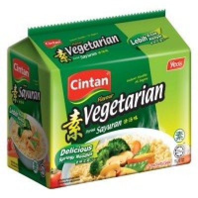 [PRE ORDER ONLY ETA 12-14 Working Days] CINTAN INSTANT NOODLE VEGETARIAN 72Gx5 (6 Units per Carton)