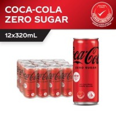 [PRE ORDER ONLY ETA 12-14 Working Days] Coca-Cola Zero Can 320ml x 12