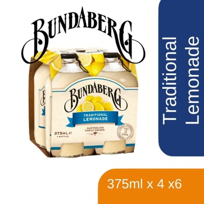 BUNDABERG TRADITIONAL LEMONADE 375ML X 4S X 6