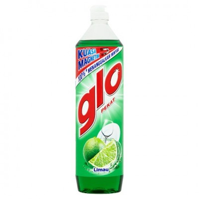 GLO LIME CONCENTRATED DISHWASHING LIQUID 900ML 12 X 900ML