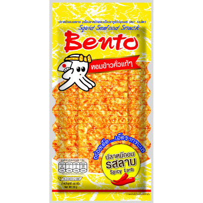 BENTO SQUID SPICY LARB 24G (36 Units Per Carton)