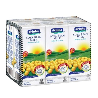 DRINHO Soya Bean 6 x 250 ml Drink Minuman