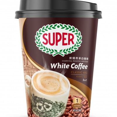 [PRE ORDER ONLY ETA 12-14 Working Days] SUPER WHITE COFFEE CLASSIC 40GX1SAX30CUP CLS