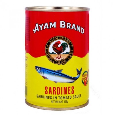 AYAM BRAND SARDINES IN TOMATO SAUCE 425G (OVAL) 24 X 425G
