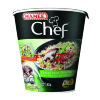 MAMEE CHEF Cup Spicy Chicken Shiitake 62 g Instant Noodle