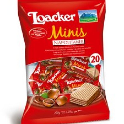 LOACKER Classic Minis Napolitaner 200gm Pack (6 Units Per Carton)