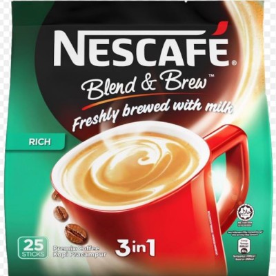 Nescafe 3-In-1 Blend & Brew Rich  25 Sticks x 19g