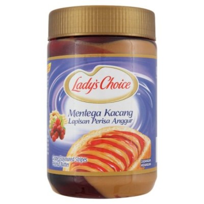 Ladys Choice Peanut Butter Grape Stripe 530g