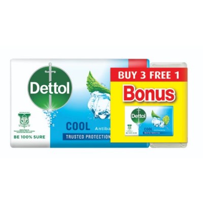[PRE ORDER ONLY ETA 12-14 Working Days] DETTOL BODY SOAP COOL 100G 3+1 (J)
