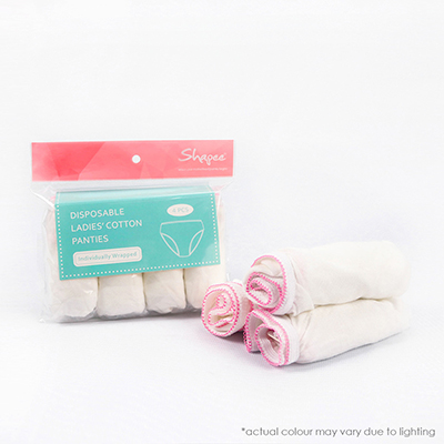 Disposable Ladies' Cotton Panties (L) (12 units per cartons)