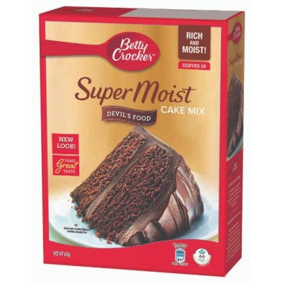 BETTY CROCKER Super Moist Cake Mix - Devil's food  430gm (12 Boxes per Carton) Imported from United States