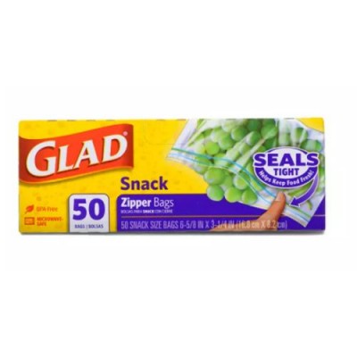 [PRE ORDER ONLY ETA 12-14 Working Days] GLAD FOOD STORAGE ZIPPER SNACK 12 50CT