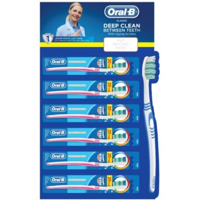 [PRE ORDER ONLY ETA 12-14 Working Days] ORAL-B CLASSIC HANGPACK 6 X 1S