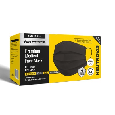 Neutrovis Extra Protection Premium Series 4-ply (50s box) - Black