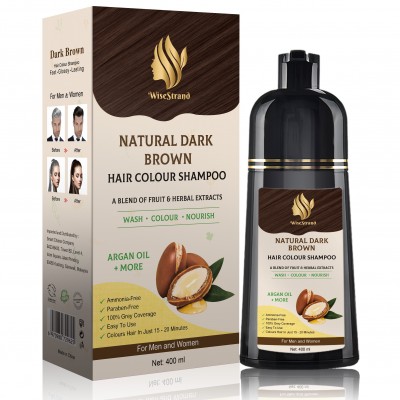 WiseStrand Ammonia-Free Easy-to-Use Hair Colour Shampoo Dark Brown Colour
