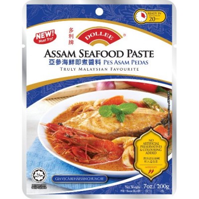 DOLLEE Assam Seafood Paste 200gm pack ( 12 packs per carton )