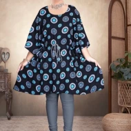 kaftan Pendek Baju kelawar  Short Kaftan V Shape