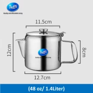 [Toffi] 1.4L Coffee  Tea Pot with Lid Stainless Steel  Tehko Kopi  Teh Hotel  Meeting  Function Room  (B1148)
