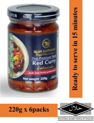 BLUE ELEPHANT RED CURRY PASTE 220G X 6