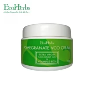 ECOHERBS Pomegranate VCO Cream (Vitamin E Rich With Protein) Natural Hair Care Hair Loss Hair Thinning For Strong Hair, Shinier Hair & Prevent Damages - 100g (Green) (100 Units Per Carton)