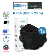Jadi Care KF94 Black Colour 20 Pcs 4 Layers of Filtering Disposable Face Masks (Non-medical   PPE)