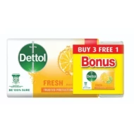 [PRE ORDER ONLY ETA 12-14 Working Days] DETTOL BODY SOAP FRESH 100G 3+1 (J)