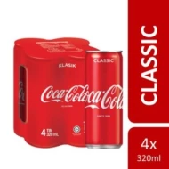 Coke KLASIK Canned 4 x 320 ml Soft Drink