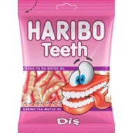 HARIBO Gummies Teeth 80gm Pack (24 Units Per Carton)