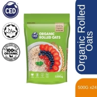 CED ORGANIC ROLLED OATS 500G X 24 (100% ORG DESIGN)