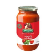 SAN REMO Pasta Sauce Tomato & Basil500gm Bottle (12 Units Per Carton)