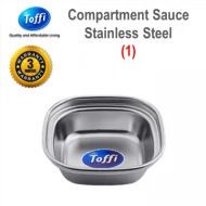 [TOFFI]  1 Compartment Sauce Plate Stainless Steel (K4301)