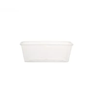 TW750 - 750ml plastic rectangular container with lid  (250 Units Per Carton)