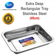 [TOFFI] 45cm Deep Rectangular Tray Stainless Steel (K0445)