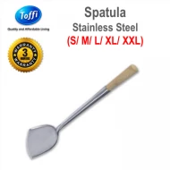 [TOFFI] XL Size Spatula Stainless Steel Wooden Handle (K2102)