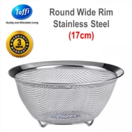 [TOFFI] 17cm Strainer Stainless Steel Round Wide Rim (K8517)