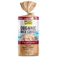 RICEUP - BIO ORGANIC RICE CAKES with 7 SUPER SEEDS 120g (12 Units Per Carton)