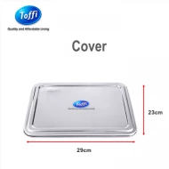5 Compartments Fast Food Tray & Cover Stainless Steel (B6061)