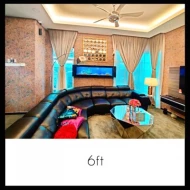 6FT Sparkle Black Series - Wall Mounted Aquarium