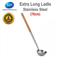 [TOFFI]  79cm Extra Long Ladle Stainless Steel Wooden Handle (K2016)
