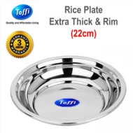 [TOFFI] 22cm Rice Plate Stainless Steel (K4822)