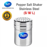 [TOFFI] M Size Holes Salt & Paper  Cheese Powder  Cocoa Powder  Herbs Seasoning Shaker Stainless Steel (B4702)